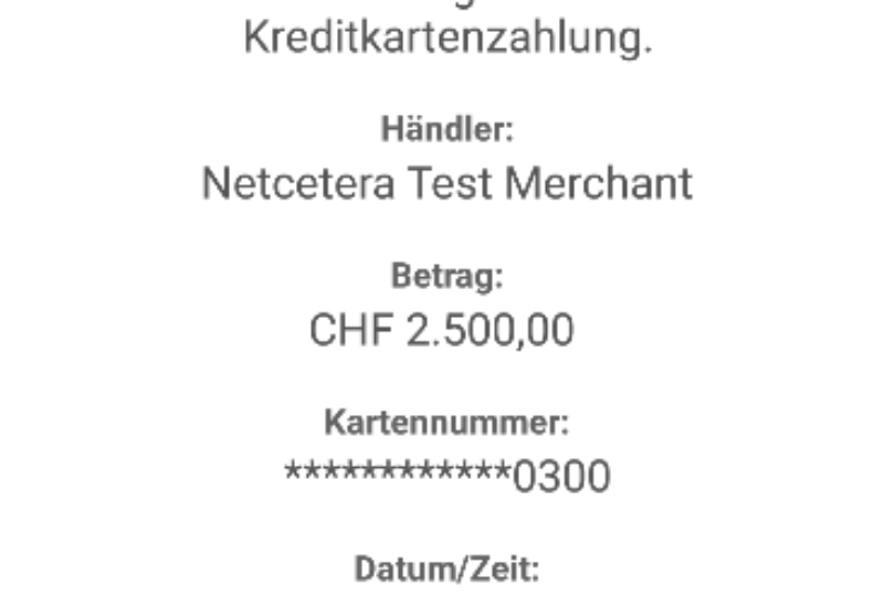The authentification screen.