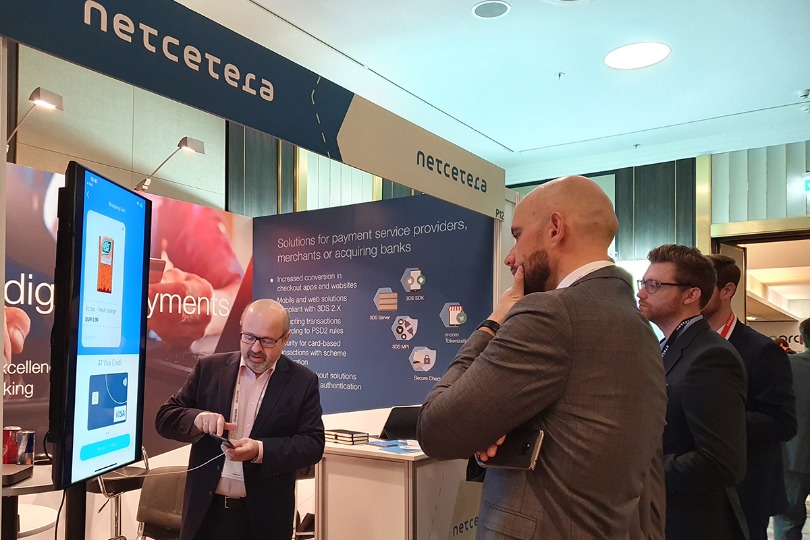 Demo of our payment solutions at our booth