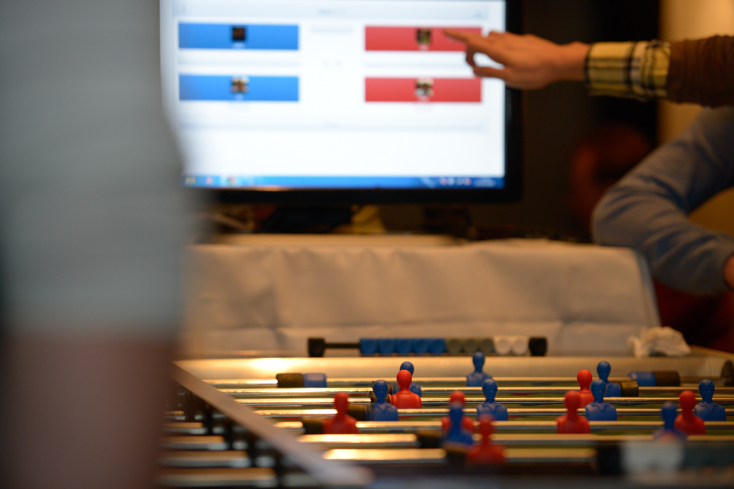 Daniel, Senior Software Engineer at Netcetera, programmed a table football app in his spare time that ranks the players and displays the score.
