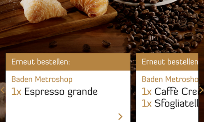 1st coffee ordering app in Switzerland