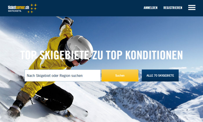 Filter ski areas, choose, click – GO!